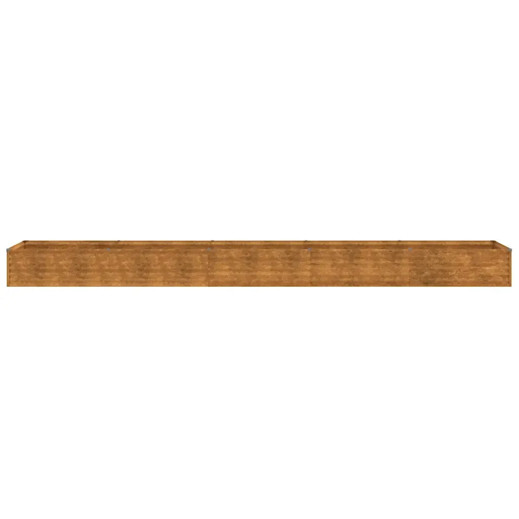 Fioriera decorativa rialzata per giardino balcone terrazzo 482 x 50 x 36 cm con robusto supporto in acciaio corten 02_0046129