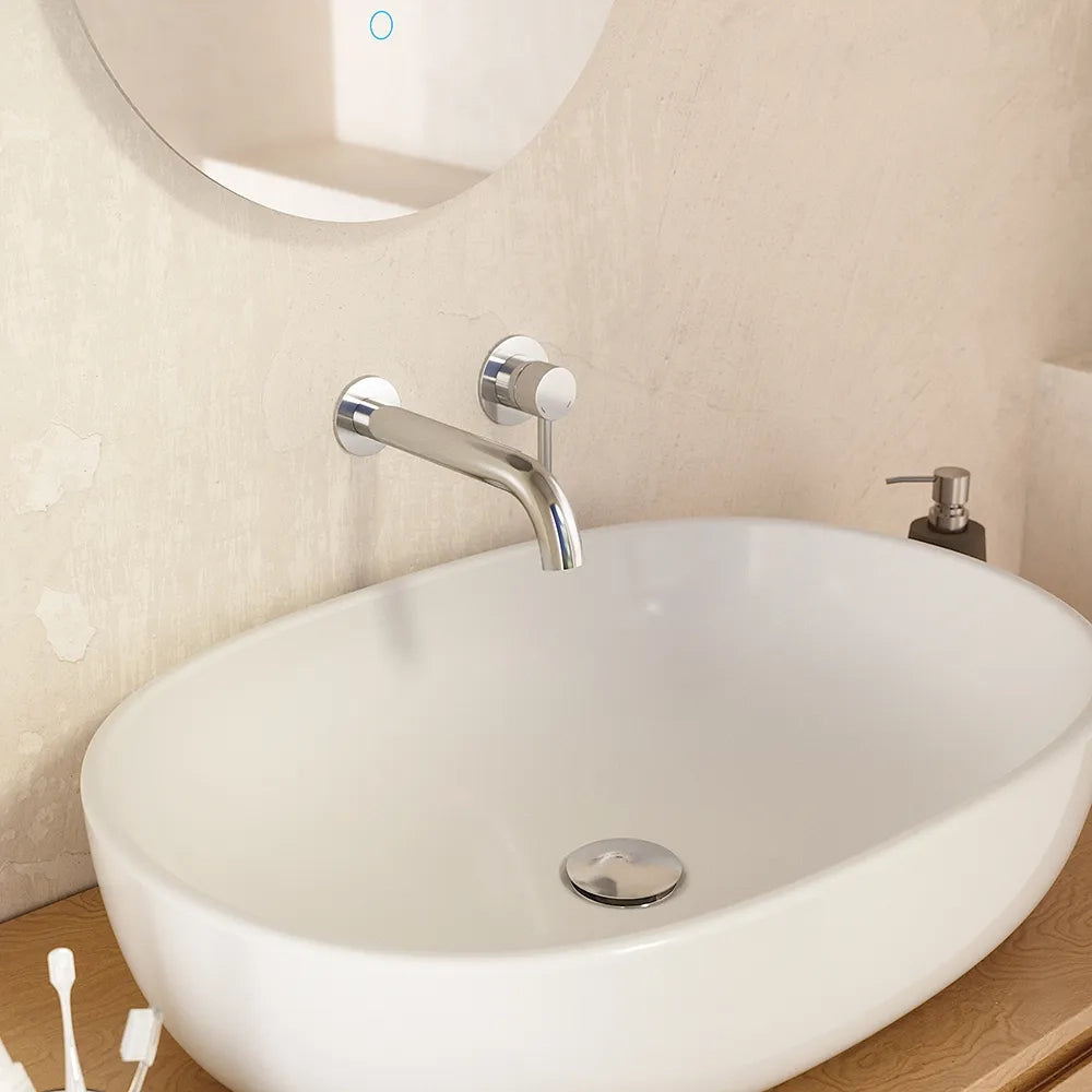 Coppia miscelatori lavabo ad incasso bidet senza scarico cromato | Bette