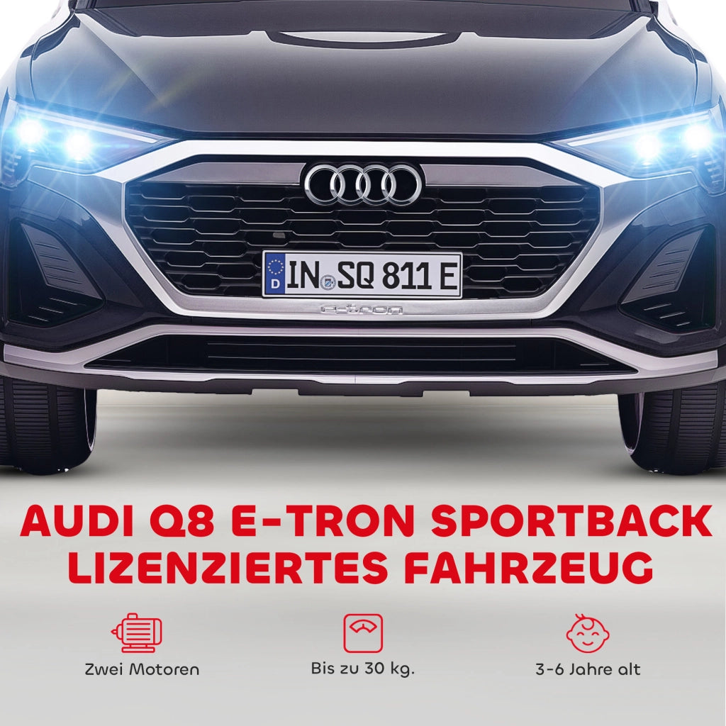 Auto Elettrica per Bambini Audi Q8 12V ¨C Xylo ¨C Nero con Telecomando e LED
