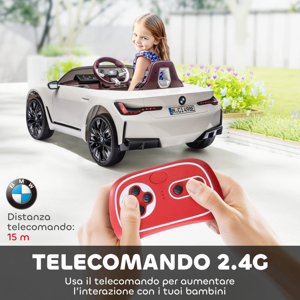 Macchina Bambini Telecomando BMW ¨C Minimal ¨C Bianca 115x67x45 cm