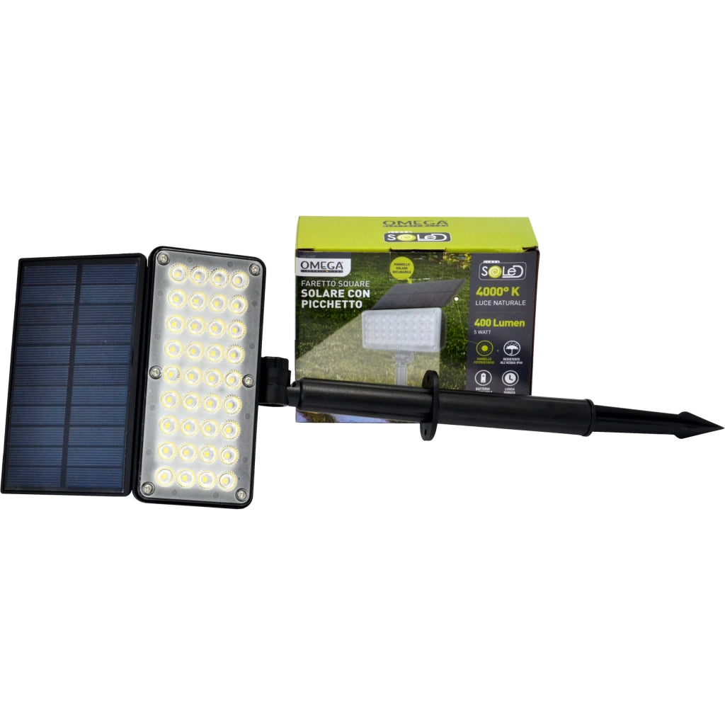 Faretto Solare Square 10 W con picchetto