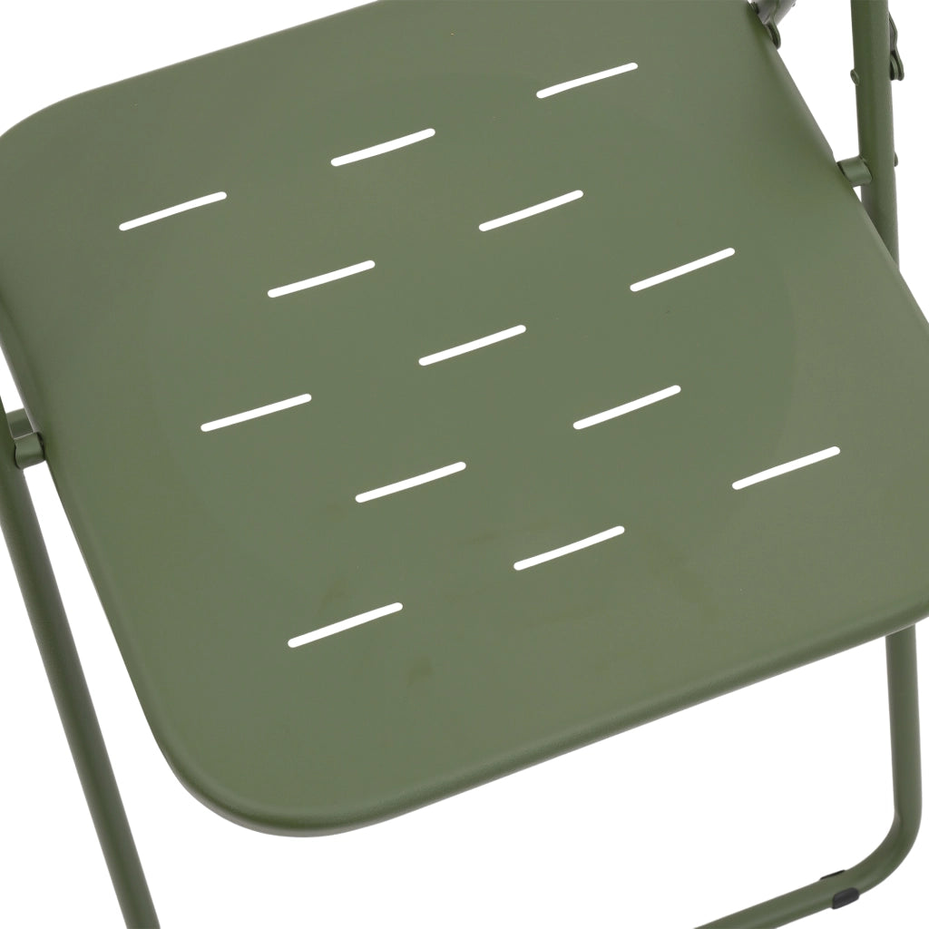 Set bistrot pieghevole da esterno in 3 pezzi set di mobili da giardino pieghevoli rivestiti a forma di e 2 sedie e 1 tavolo set di conversazione per patio esterno/interno impermeabile verde