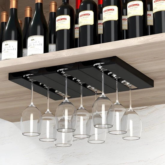 Ospedaliera Vini - Ospedaliera Vini - Supporto Vini in Metallo - Supporto Vini con 3 Righi - Ospedaliera Vini - Organizzatore - Stile - Bar, Cucina & Caffè - Appeso - Nero