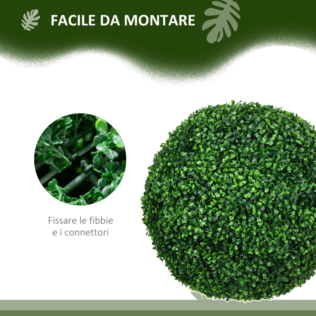 Piante Finte Sfera di Bosso ¨C Minimal ¨C Verde ?50cm Set 2 Pezzi