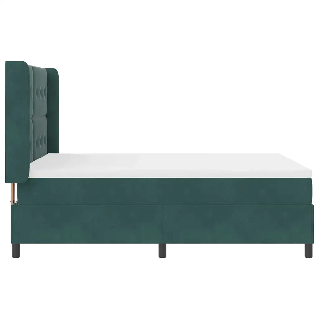Letto a molle con strisce LED Verde 140 x 190 cm Velluto 3343865