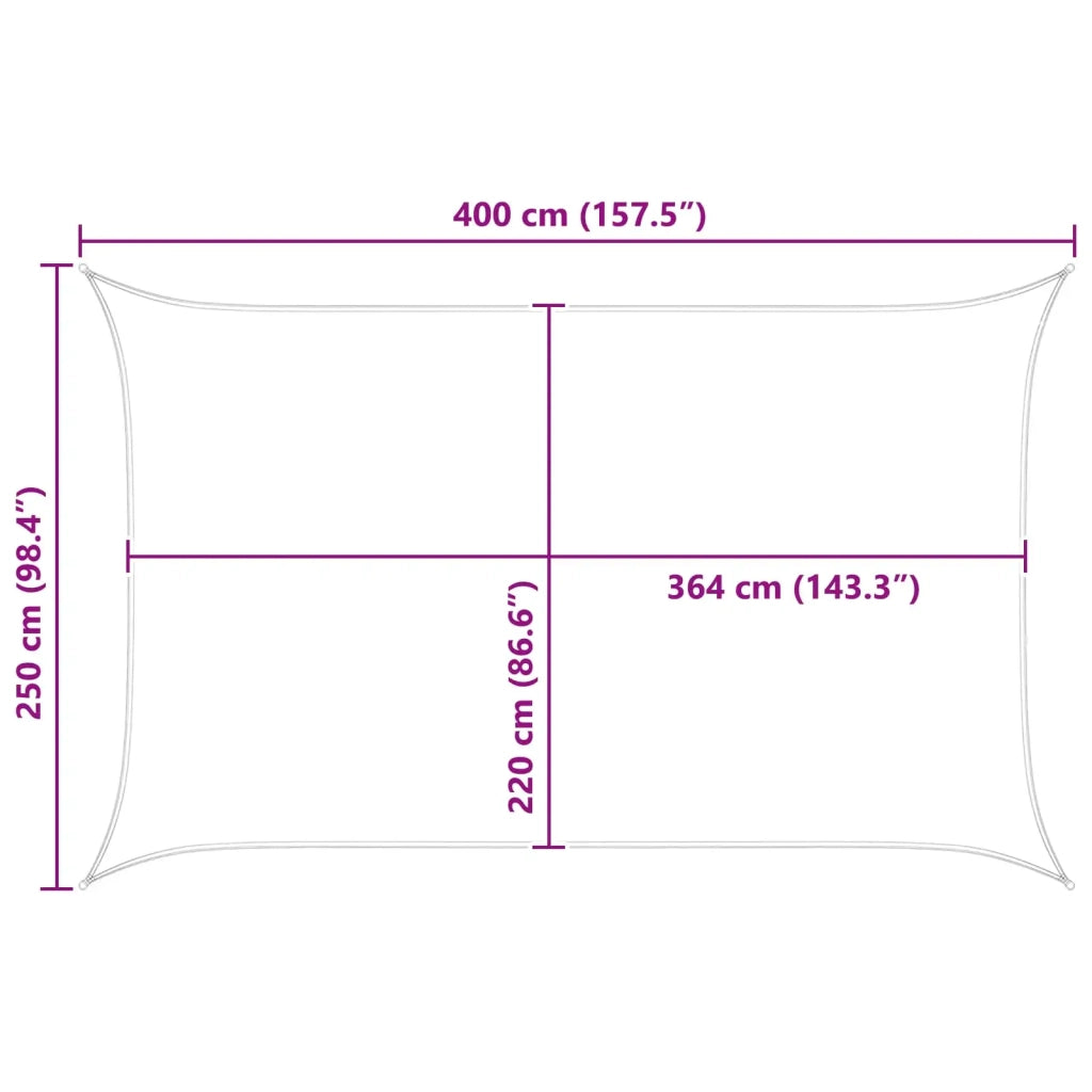 Vela da ombra solare Giallo e Bianco 4 x 2,5 m 42031066