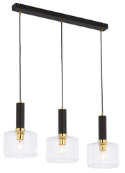Lampada a sospensione VANES nero/oro 77cm 3xE27 Jupiter