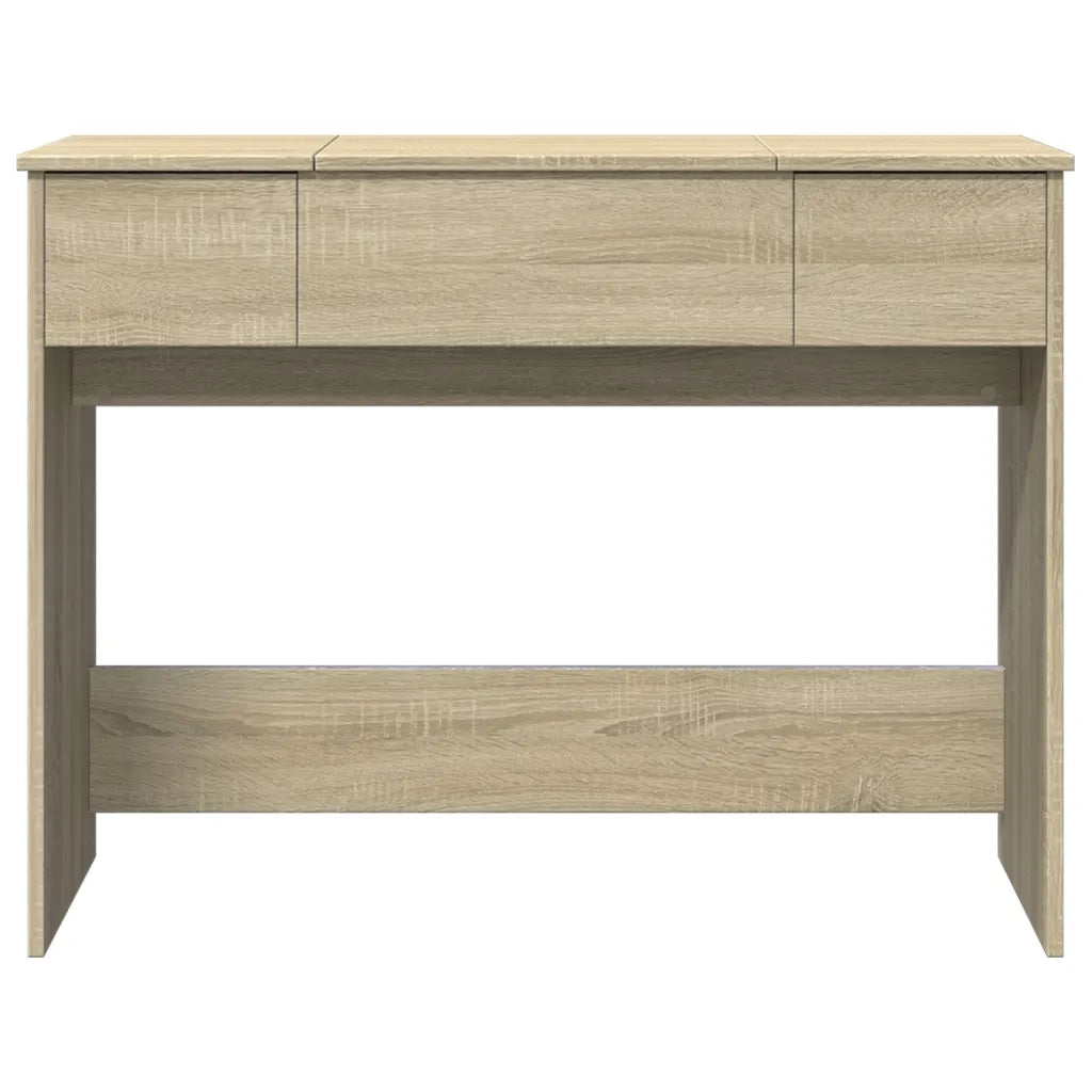 Toeletta con Specchio-Tavolo da Vanit¨¤ Rovere Sonoma 100x45x76 cm