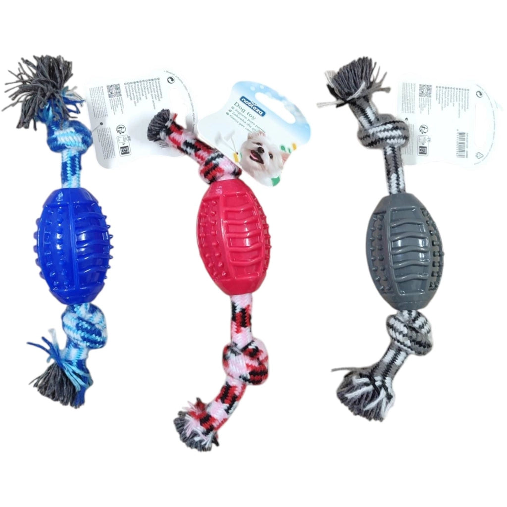 GIOCO PER CANI IN CORDA E GOMMADA MORDERE 25cm