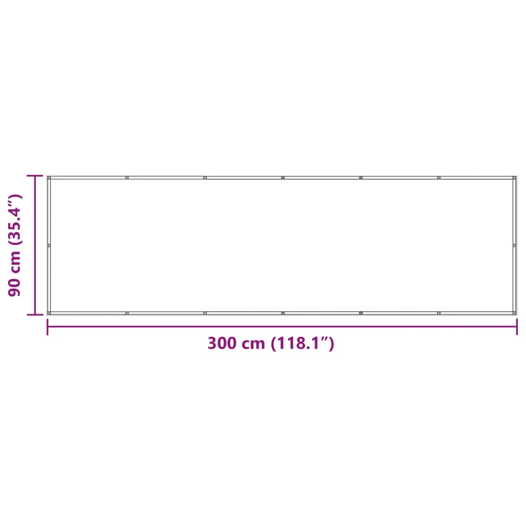 Schermo da balcone Grigio chiaro e bianco 90 x 300 cm 42030933