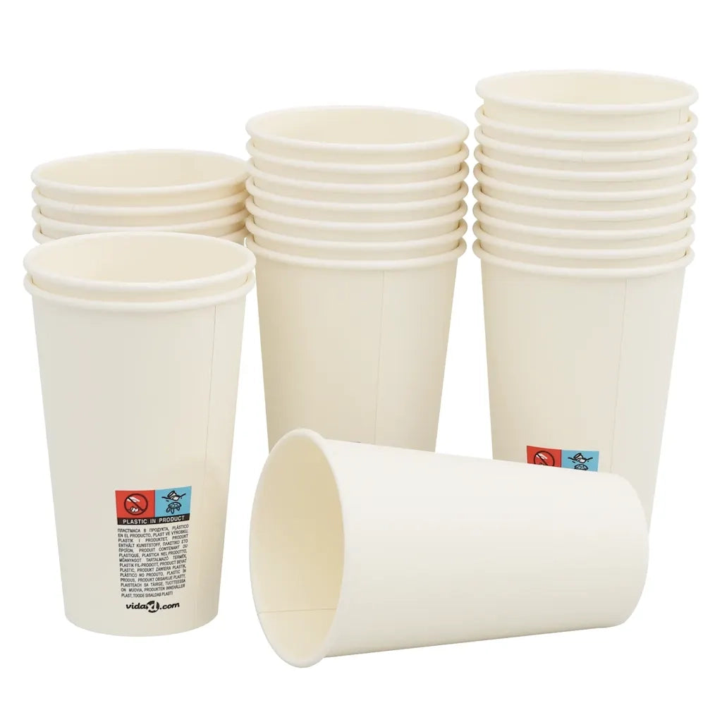Bicchieri da Caffè in Carta 1000 pz 16oz 400ml Bianco 4102793