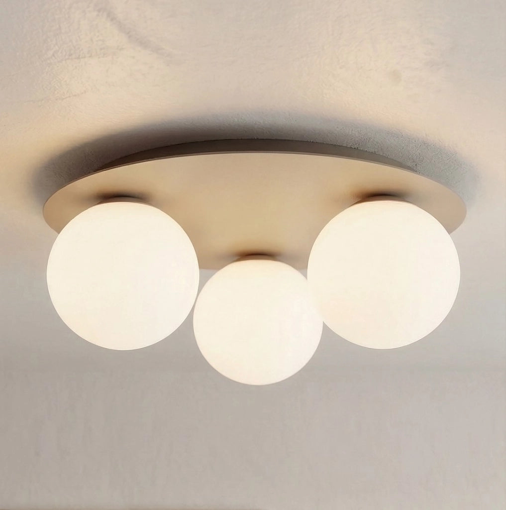 Lampada da soffitto SOLAR 3xE14 vetro beige Emibig