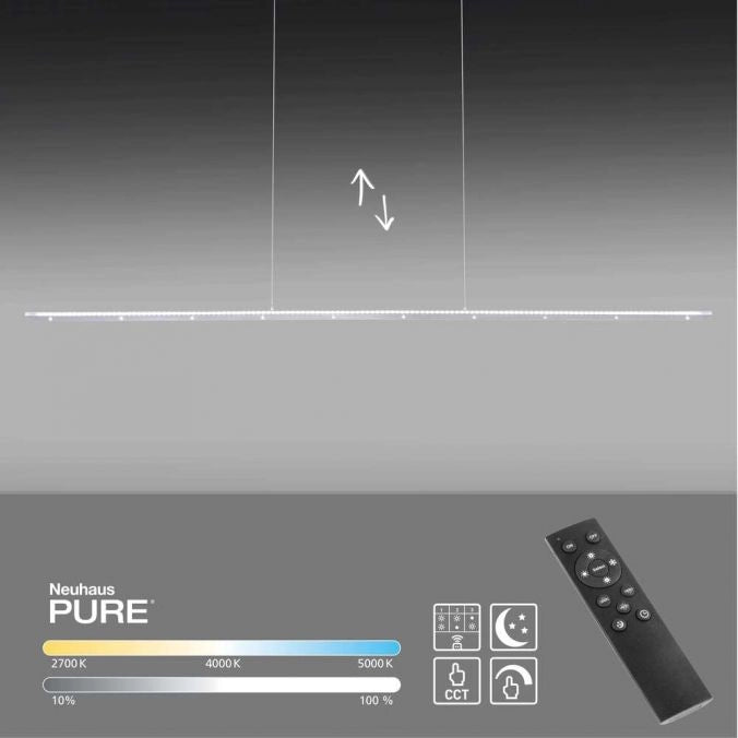 Lampada a sospensione LED telecomando PURE-COSMO Paul Neuhaus 32W