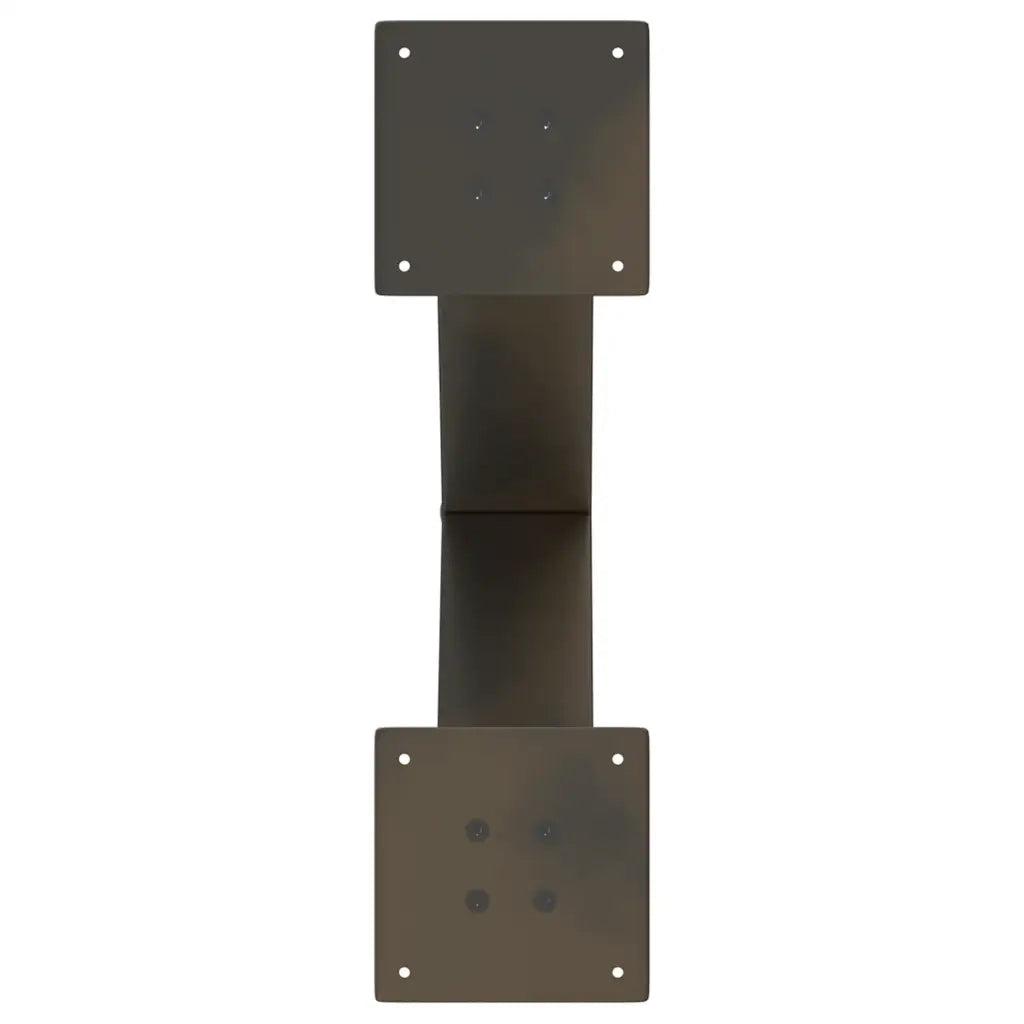 Gambe per Tavolino da Caffè a Forma di X 2 pz Acciaio Naturale 60x(42-43) cm Acciaio 4012963