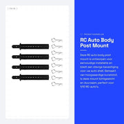 Kit di carrozzeria - Sostegno in plastica rigido - Colonna di auto leggera - Punti di fissaggio R - Materiale duraturo - Protezione per componenti interni - Componenti auto RC