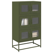 Credenza Verde Oliva 68x39x123 cm in Acciaio 853354