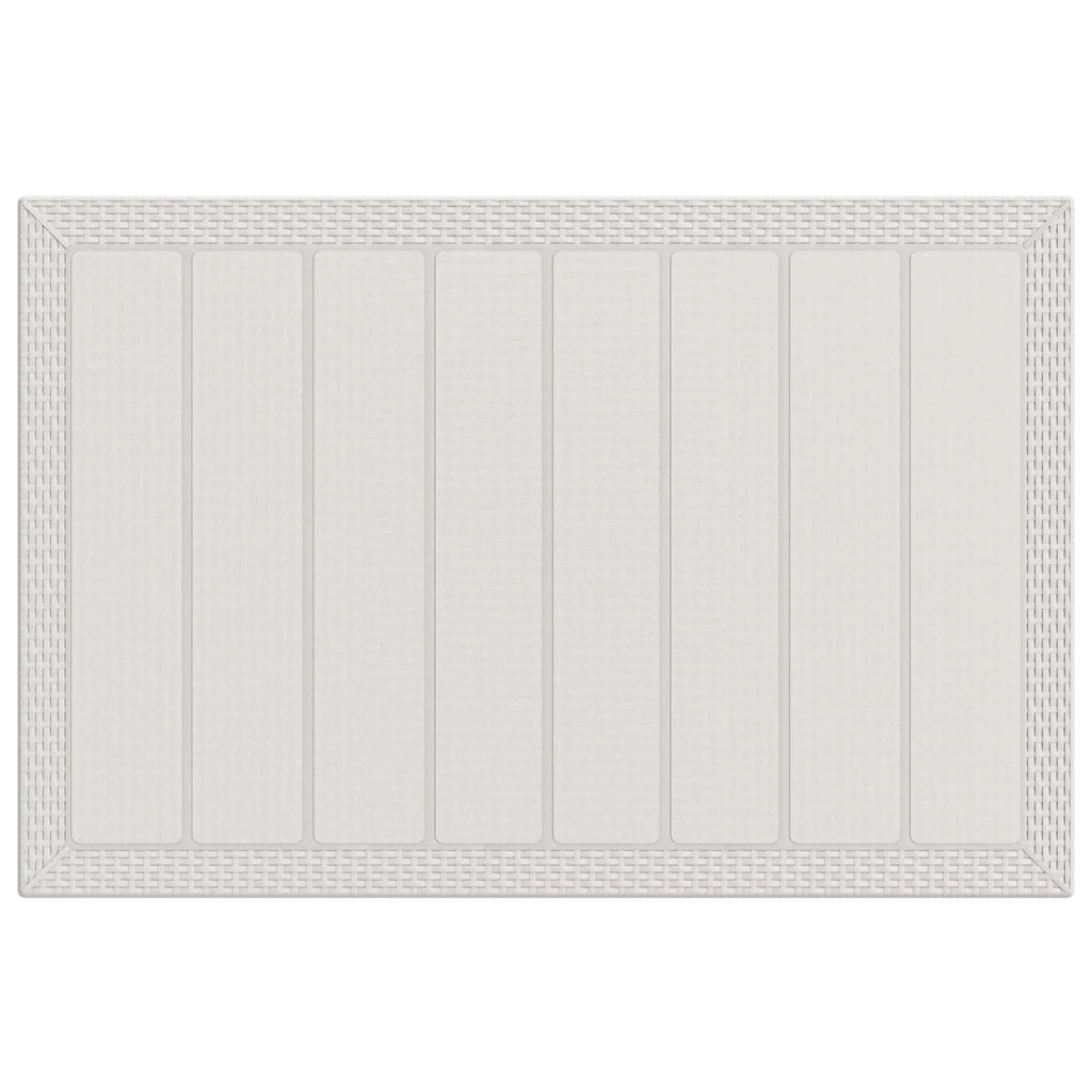 Set da Pranzo per Giardino 5 pcs Bianco e Grigio Chiaro PP