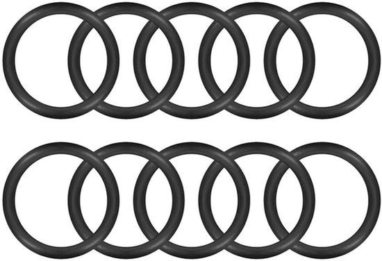 O-ring in gomma - Anello di sigillatura - Nero - Anelli di sigillatura in gomma 22 mm diametro esterno, 18 mm diametro interno, 2 mm spessore, Adatto per auto, bicicletta, motocicletta, o-ring in gomma nitrile, pacchetto da 50 pezzi.