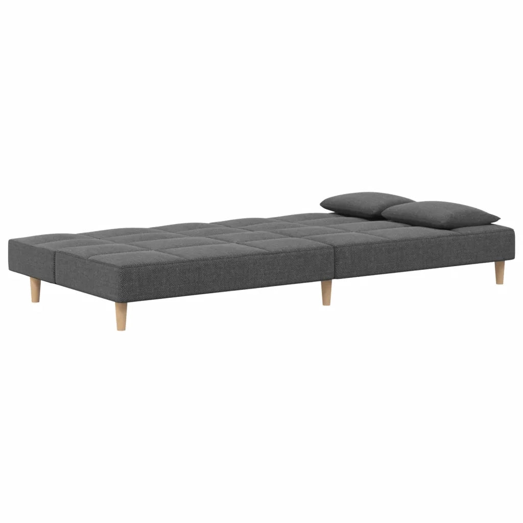 Divano letto | Sof¨¤ letto | Letto singolo a 2 Posti con 2 Cuscini Grigio Chiaro in Tessuto