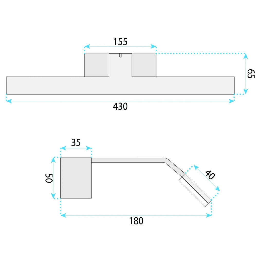 Applique Da Bagno Led Swe001-1w 43cm Chrome