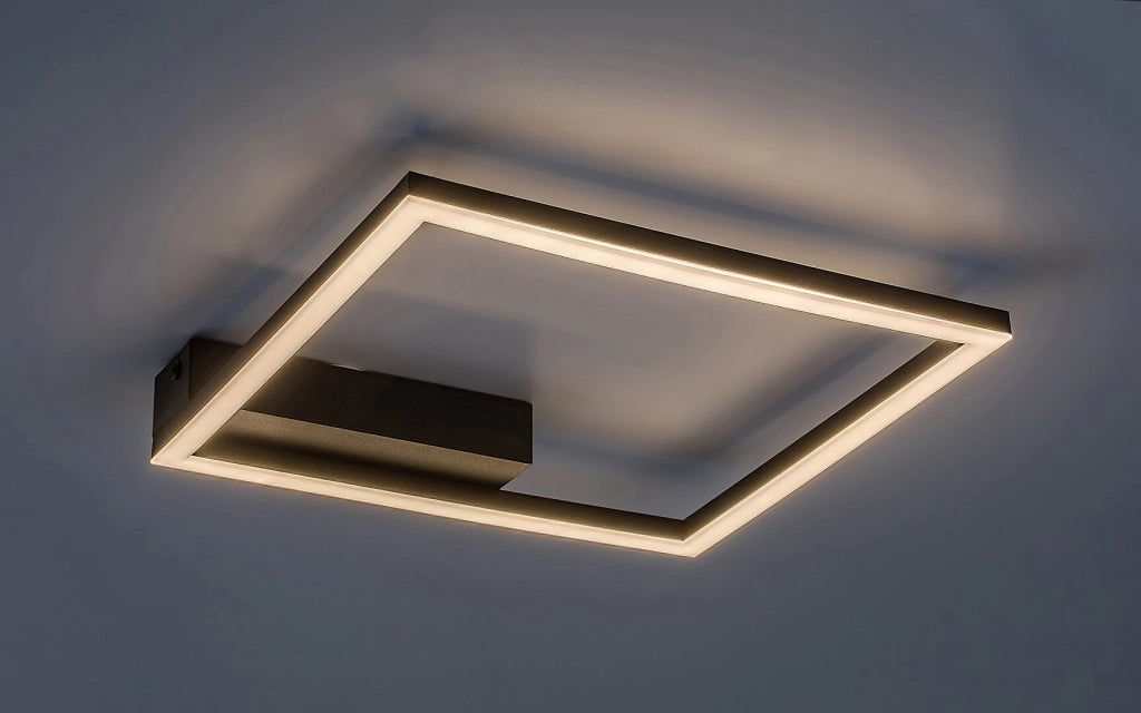 Plafoniera LED quadrata nera 24W 3000K Rabalux Heleth