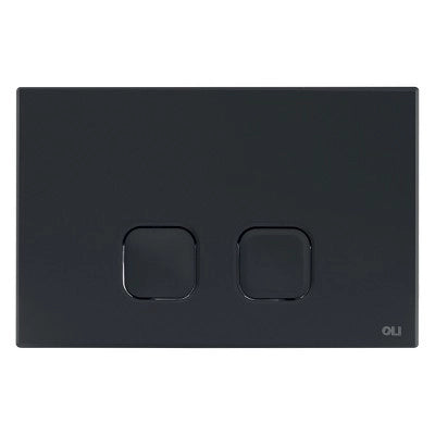 Cassetta da incasso OLI74 Plus doppio scarico con placca nera opaca soft touch