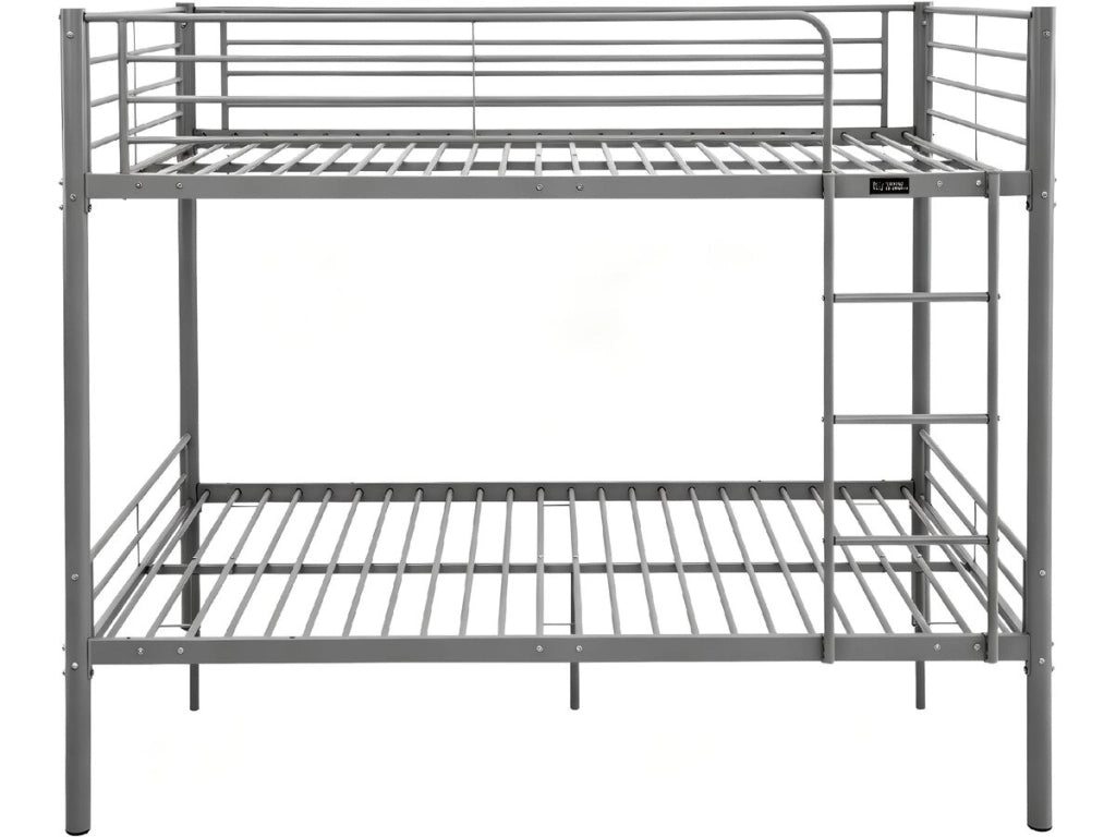 Letto a castello matrimoniale "Adam" con rete - 140 x 190 cm - Grigio