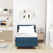 Letto a molle con testiera Blu 200 x 80 cm Tessuto 3341327