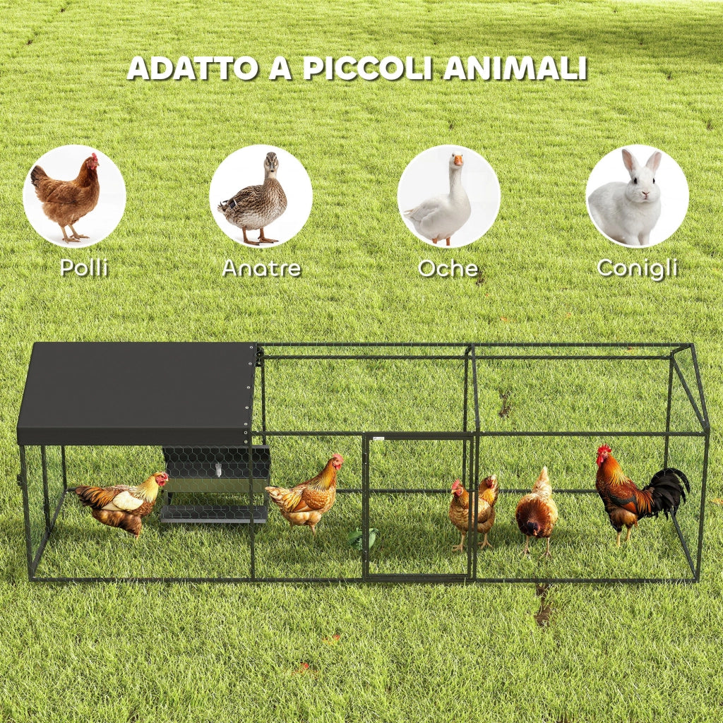 Pollaio per Galline ¨C Minimal ¨C Acciaio Zincato 3x1x1m