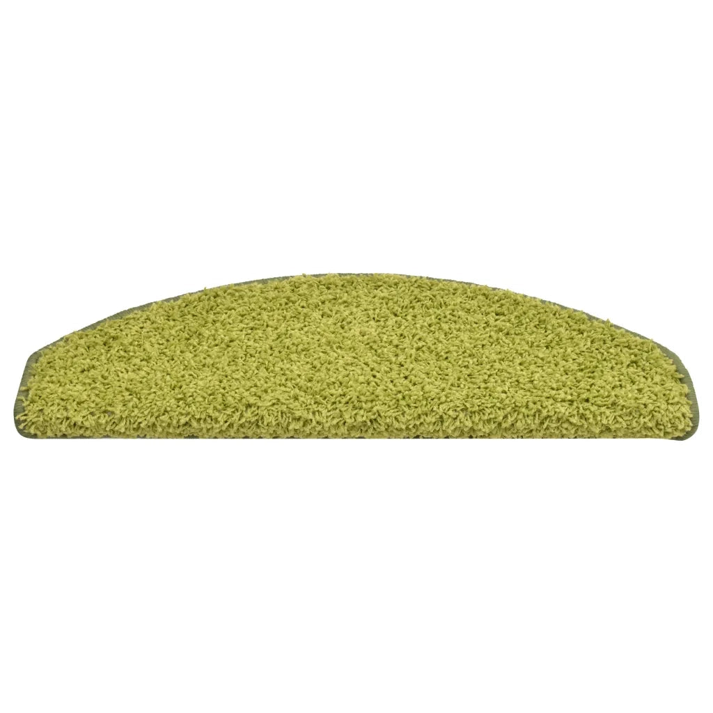 Tappetini per scale 15 pz | Gradini per Scale 65x21x4 cm Verde Semicircolari Grandi