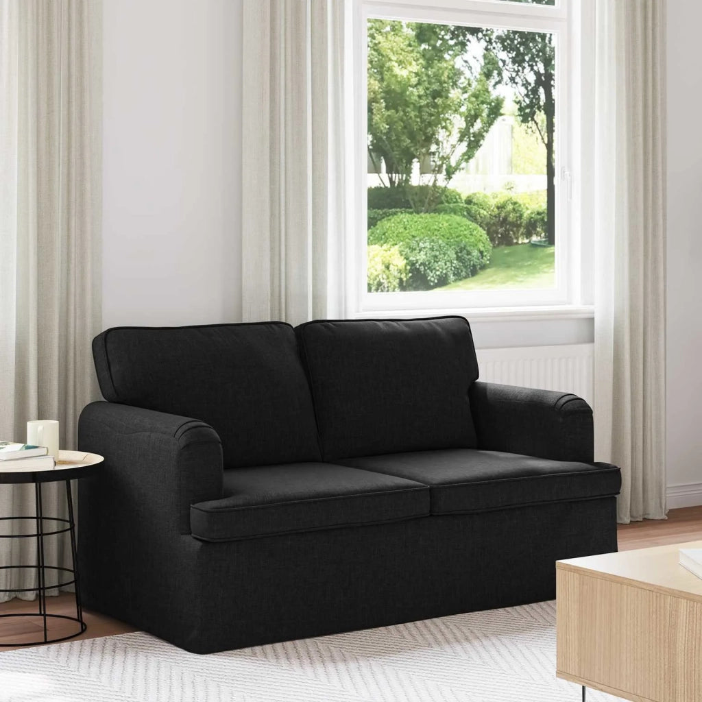 Divano Nero 144 x 80 x 85 cm Tessuto 42024485