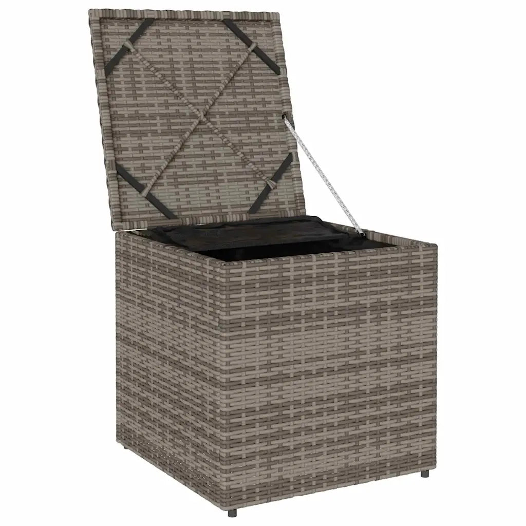 Scatola per Cuscini Grigio 50 x 50 x 50 cm polyrattan 365414