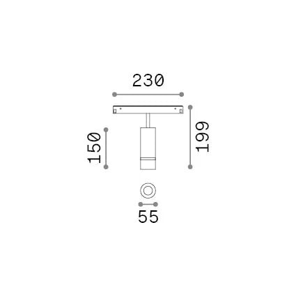 Faretto Ego Spot Zoom 1 Luce Led Integrato Nero 10W Ip20