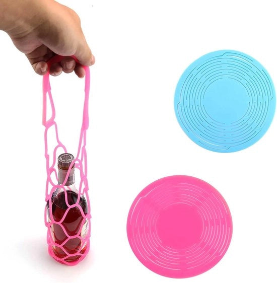 Contenitore per vino - Silicone - 2 pezzi - Portatile