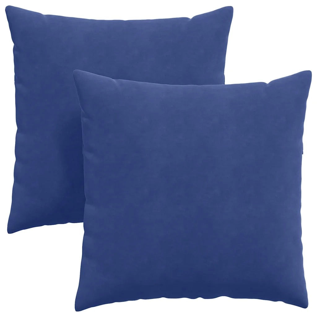 Cuscini da Divano 2 pcs Blu Polizia 80 x 80 cm Tessuto in Cords 42014068