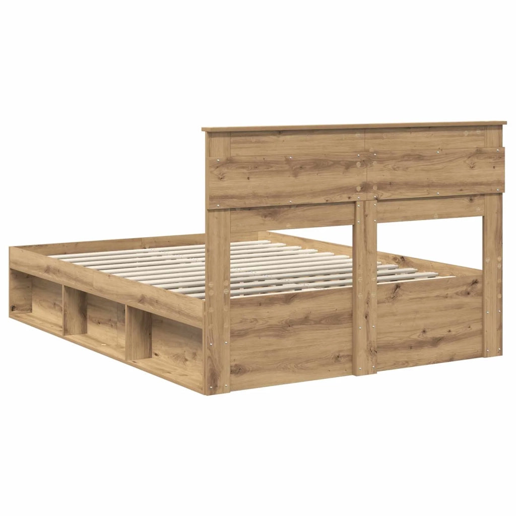 Letto matrimoniale | Letto per adulti | Struttura del letto Rovere Artigianale 140 x 190 cm
