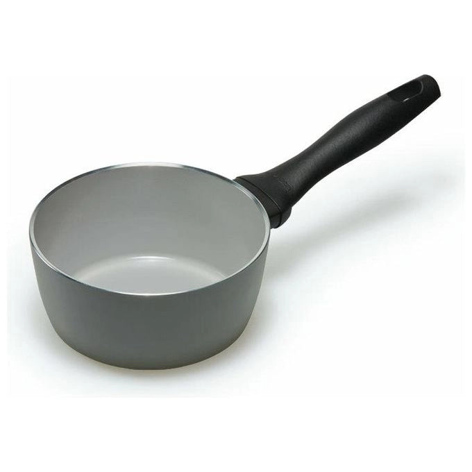 Moneta 0000990516 Melodia Finegres Casseruola 1 Manico 16 cm Capacita' 1.3 L Adatta a Tutti i Piani di Cottura inclusa Induzione Rivestimento Naturale Antiaderente Senza PFAS PFOA NICHEL e Metalli Pesanti colore Grigio
