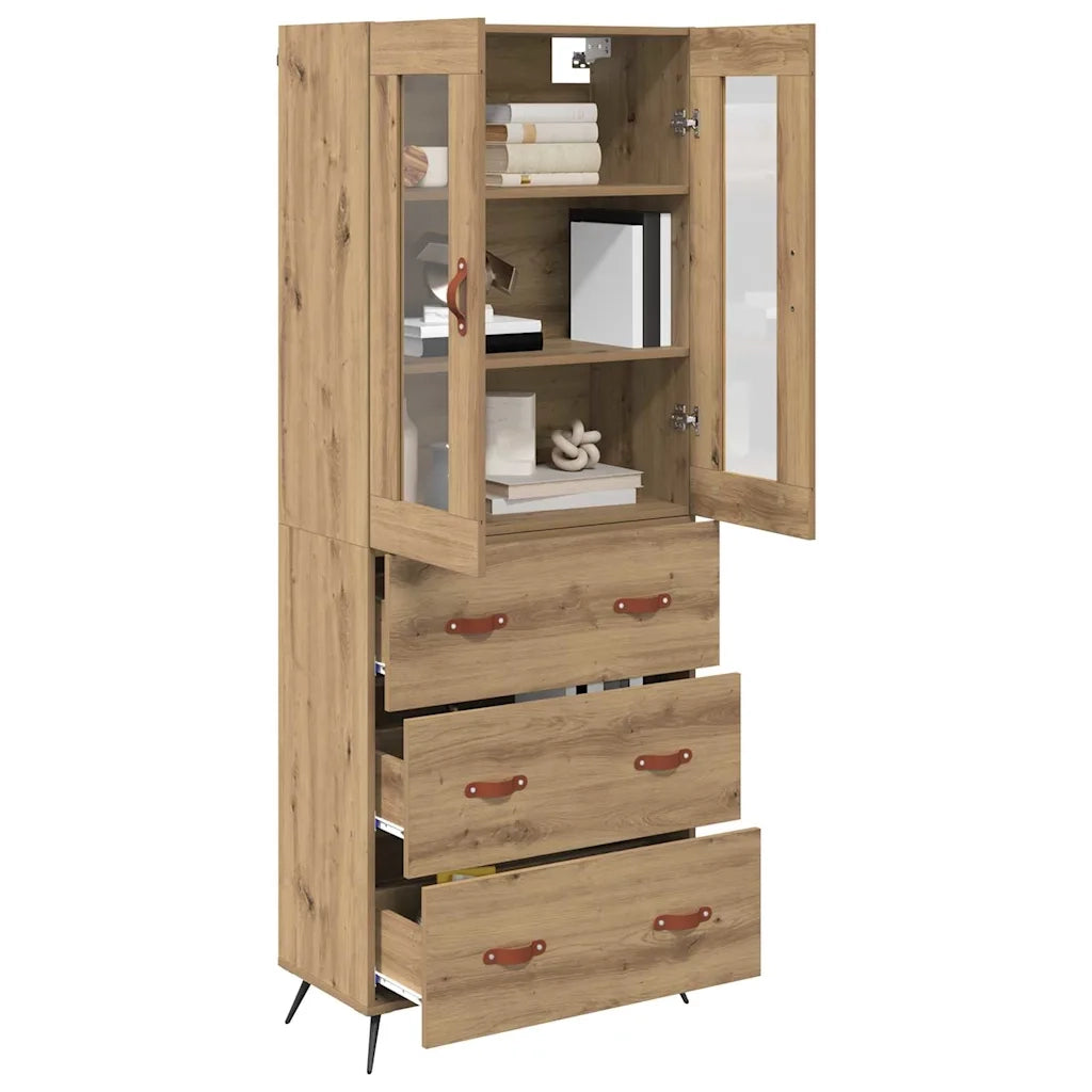 Armadietto alto con ripiano 2 pcs Rovere artigianale 3415844