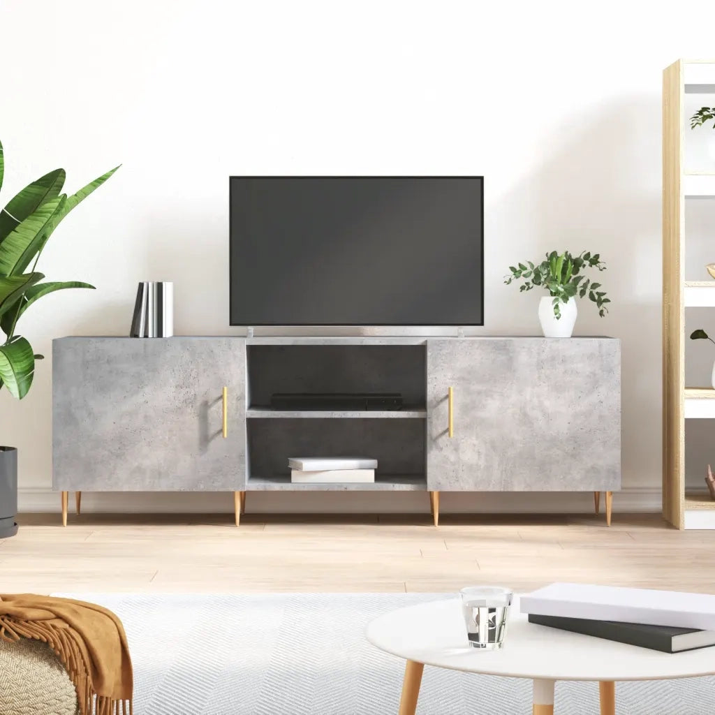 Mobile TV | Armadietto TV | Mobile Porta TV Grigio Cemento 150x30x50cm in Legno Multistrato