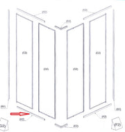 R PROFILO (A2)X BOX DOCCIA CRILEX GOCCIA 1,6 MM 68-80X68-80 BCO- 1,0 pz