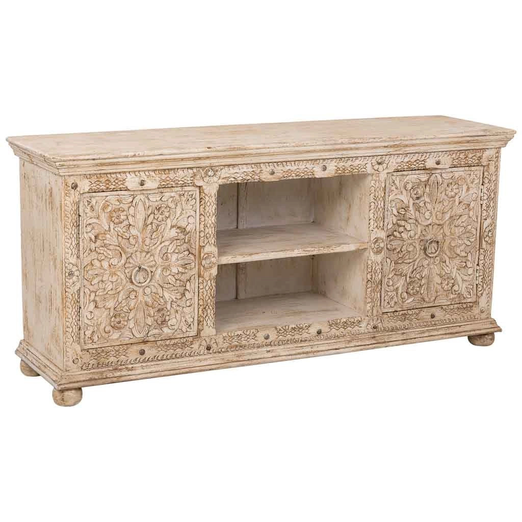 Credenza in legno beige 165x45x76
