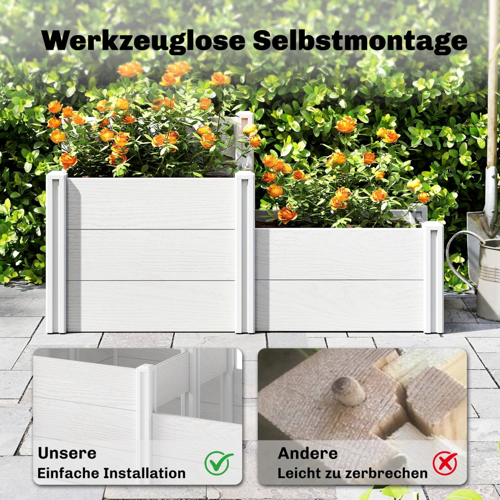 Vaso da Giardino Modulare Impilabile 3 Livelli ¨C Minimal ¨C Plastica