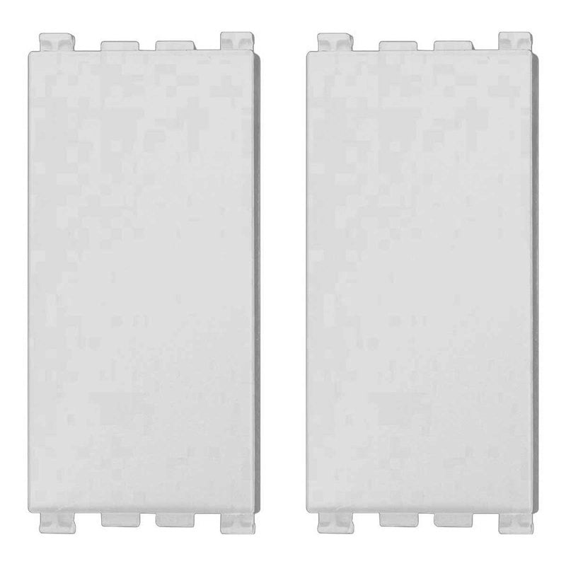 2 Pezzi Copritasti Copriforo Falso Polo 1P Bianco Compatibile Con Vimar Arke