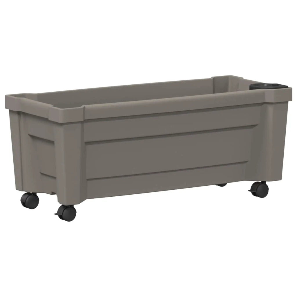 Vaso Calypso con Ruote Grigio 79 x 35 x 33 cm PP