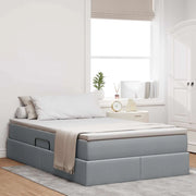 Letto con contenitore e materasso Grigio chiaro 120 x 190 cm 3370212