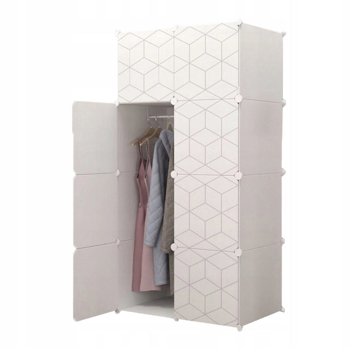 Guardaroba Bianco 147x75x47 cm Ideale per Camera da Letto o Ingresso