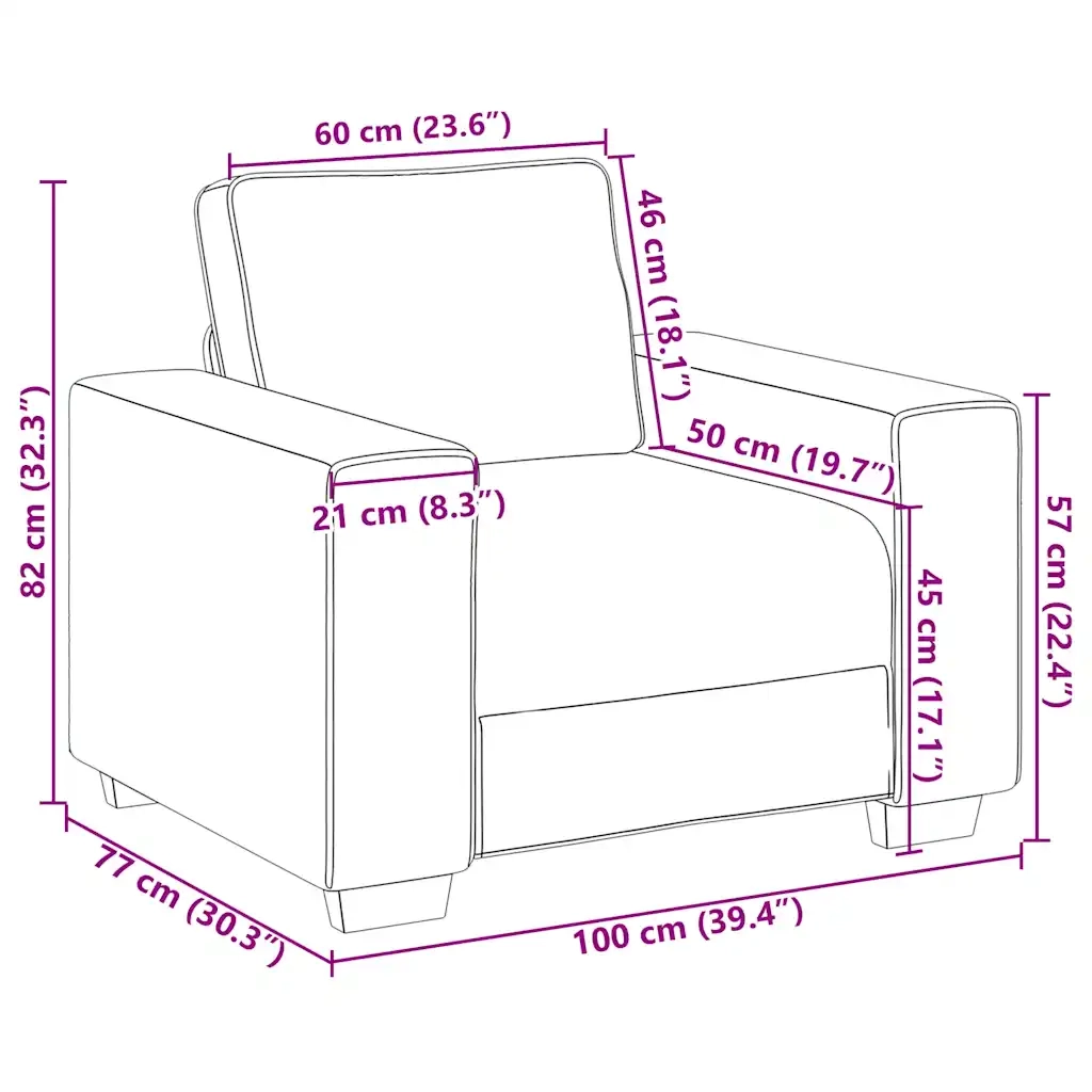 Divano Sedia-Poltrona-Sofa Relax Verde Scuro 60 cm Tessuto di Velluto a Coste