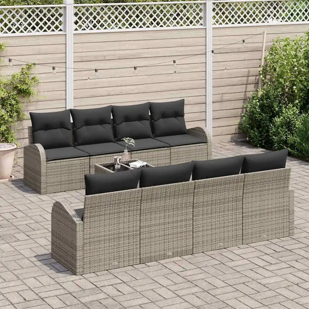 Set Divano da Giardino Grigio 55 x 55 x 37 cm polyrattan 3345969
