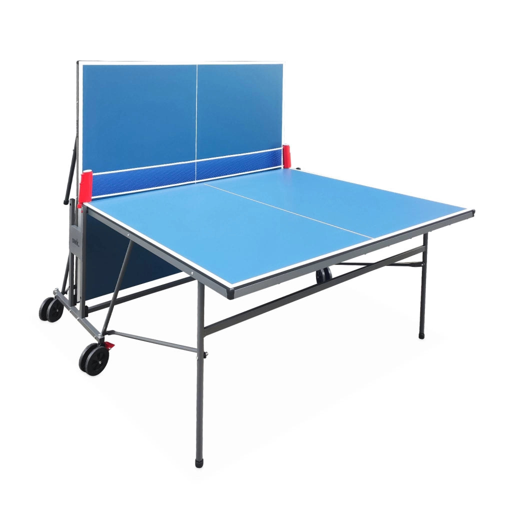 Tavolo da ping pong per interni piegabile con 2 racchette e 3 palline,