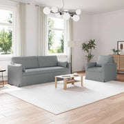 Set di divani 2 pcs Grigio chiaro 198 x 78 x 80 cm Tessuto 3407581